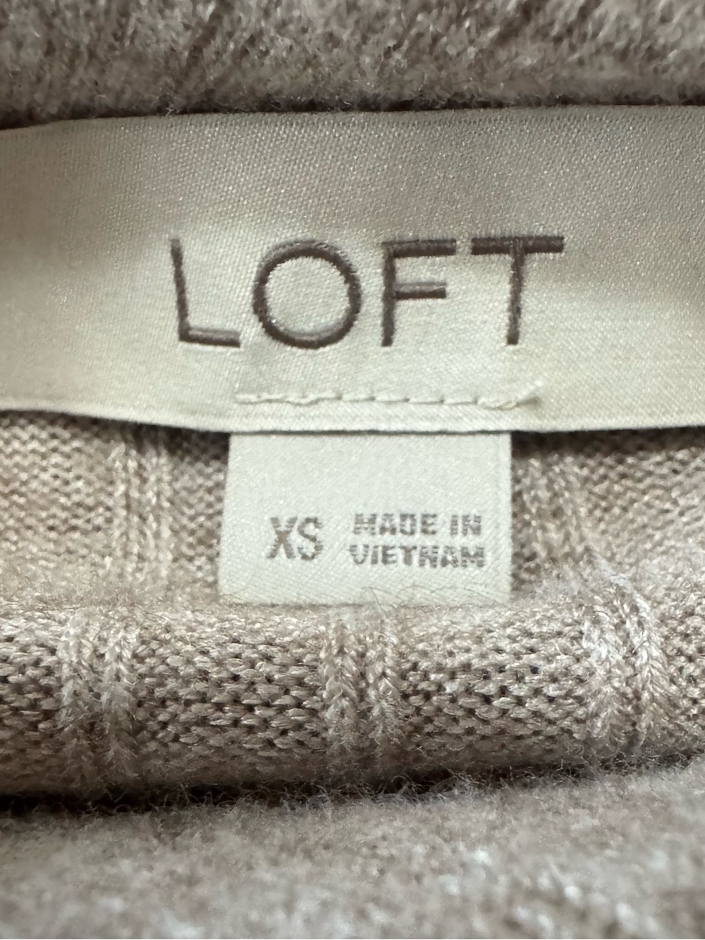 LOFT Heathered Cozy Ribbed Asymmetric
Neck Top - Picture 6 of 8